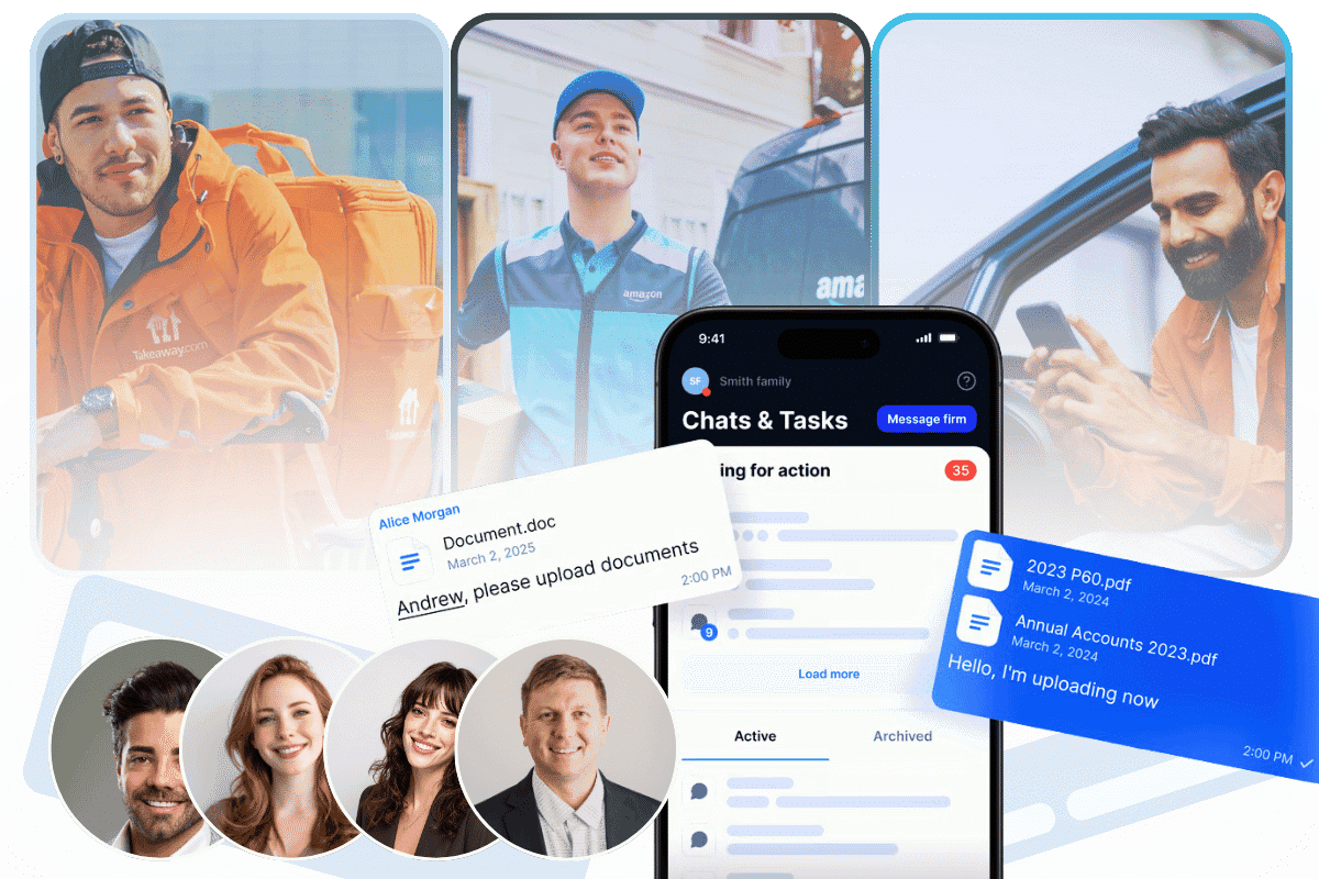 Courier, delivery and taxi drivers using TaxFlex